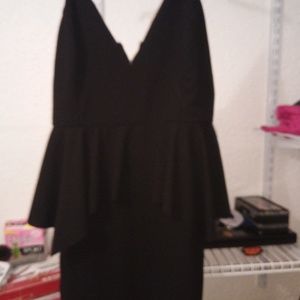 Sphagetti strap mini black dress